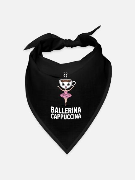 Brain Rot Ballerina Cappuccina Italian Brainrot - Bandana Dreieckstuch - Schwarz