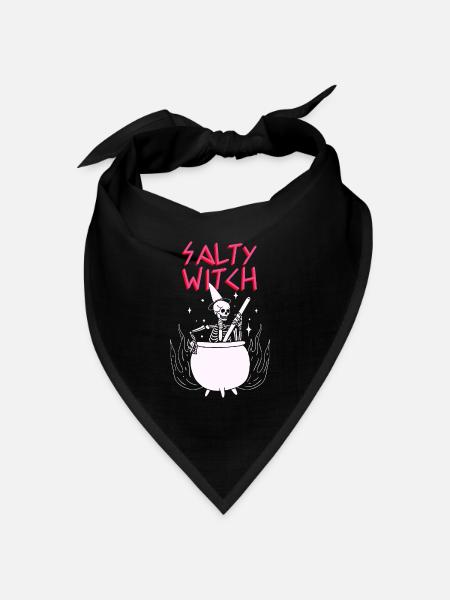 Salty Witch Hexenkessel Cauldron Skelett Skeleton - Bandana Dreieckstuch - Schwarz