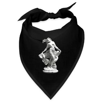 Marmorskulptur Tanzpose - Bandana Dreieckstuch - Schwarz - Vorne