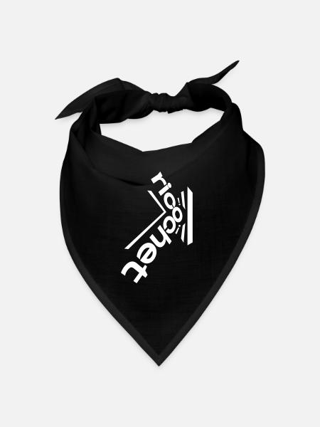 Ricochet! Verzerrter diagonaler Typ - Bandana Dreieckstuch - Schwarz