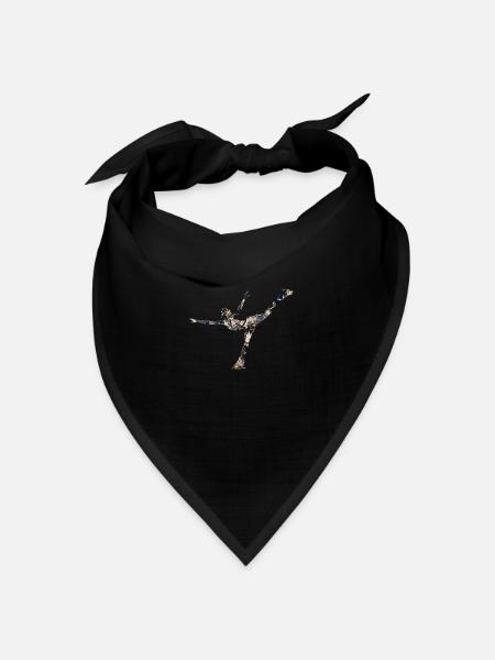 Eiskunstlauf - Bandana Dreieckstuch - Schwarz