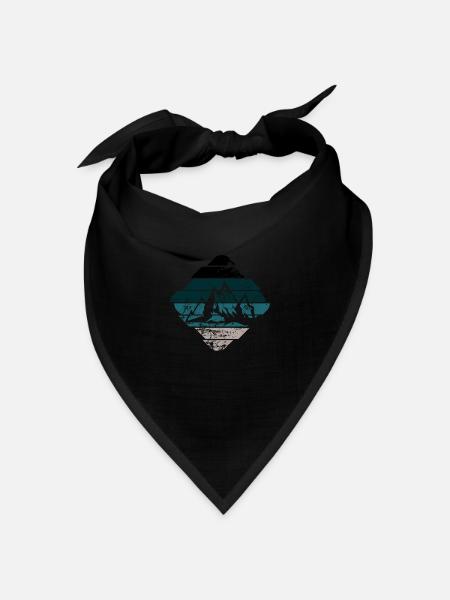 Berg - Bandana Dreieckstuch - Schwarz