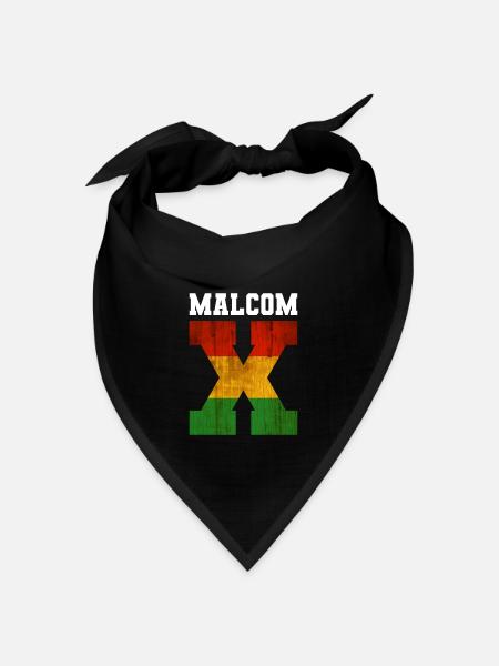 MALCOM X - Bandana Dreieckstuch - Schwarz