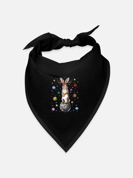 Jackalope Kaninchen - Bandana Dreieckstuch - Schwarz