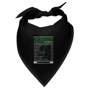 Steinbock Geburtstag - Bandana Dreieckstuch - Schwarz - Vorne