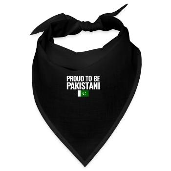 Proud To Be Pakistani Pakistan Pakistanisch Flagge - Bandana Dreieckstuch - Schwarz - Vorne
