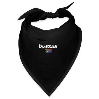 Durban Vintage South Africa Südafrika Flagge - Bandana Dreieckstuch - Schwarz - Vorne