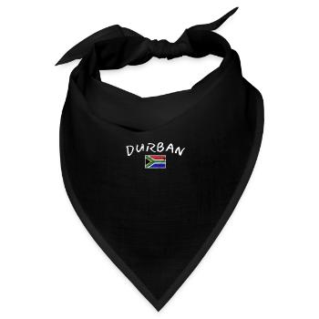 Durban Vintage Südafrika Südafrikanische Flagge - Bandana Dreieckstuch - Schwarz - Vorne