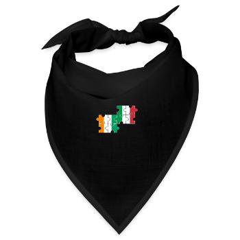 Elfenbeinküste Italien Flagge Italiener Ivorer - Bandana Dreieckstuch - Schwarz - Vorne