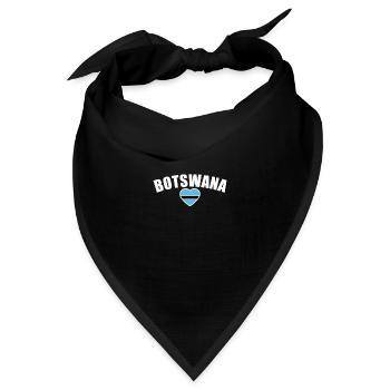 Botswana Botsuana Botsuanische Flagge Botsuaner - Bandana Dreieckstuch - Schwarz - Vorne