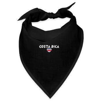 Costa Rica Costa-Ricanische Flagge - Bandana Dreieckstuch - Schwarz - Vorne