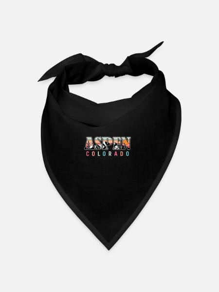 Aspen Colorado - Bandana Dreieckstuch - Schwarz