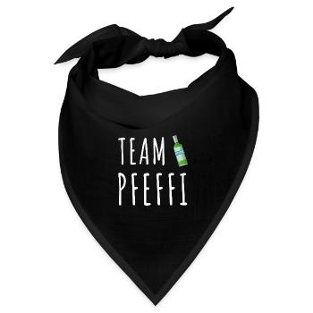 Pfefferminz Likör Pfeffi Vatertag Sauf - Bandana Dreieckstuch - Schwarz - Vorne