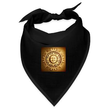 SOLEIL CENTRAL HAPPY - Bandana Dreieckstuch - Schwarz - Vorne