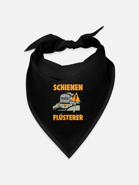 Zug Züge Dampflok Eisenbahn Modelleisenbahn - Bandana Dreieckstuch - Schwarz