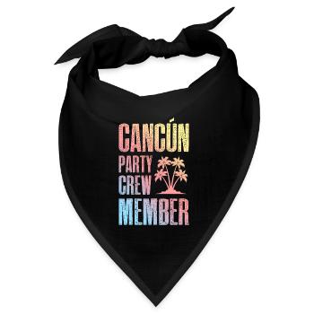 Cancun Party Crew - Bandana Dreieckstuch - Schwarz - Vorne