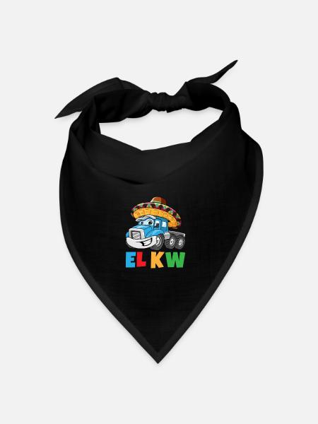 El KW Wortspiel Lustige Sprüche LKW Mexiko - Bandana Dreieckstuch - Schwarz