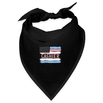 US Pride Retailer Retail Manager Gift Idea - Bandana Dreieckstuch - Schwarz - Vorne