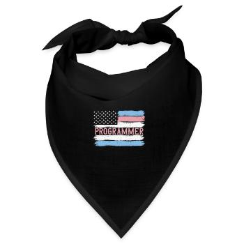 US Pride Web Developer Informatics Gift Idea - Bandana Dreieckstuch - Schwarz - Vorne