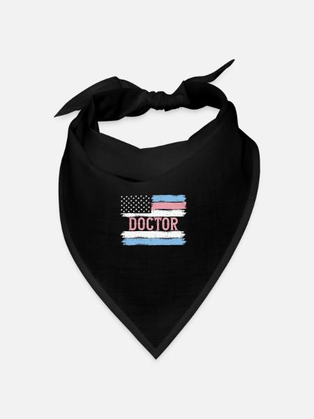 US Pride Physician Medic Doc Gift Idea - Bandana Dreieckstuch - Schwarz