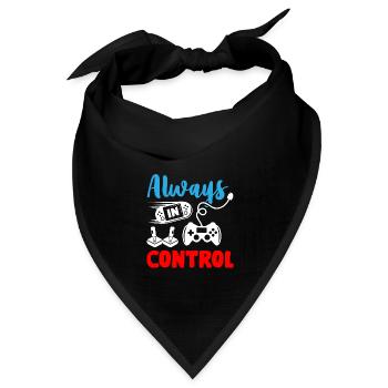 Always in Control Gamer - Bandana Dreieckstuch - Schwarz - Vorne