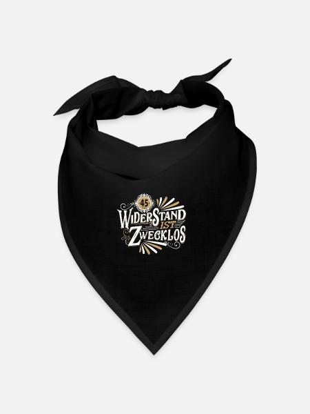 Geburtstag Widerstand zwecklos 45 Jahre - Bandana Dreieckstuch - Schwarz