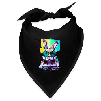 Dr. Osterhase - Bandana Dreieckstuch - Schwarz - Vorne