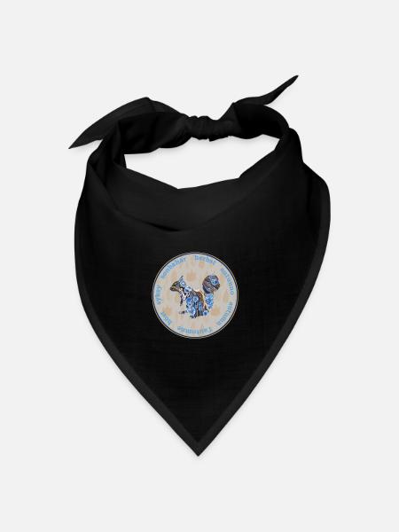 herbst 57 e 262 - Bandana Dreieckstuch - Schwarz