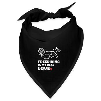 Freitauchen - Bandana Dreieckstuch - Schwarz - Vorne