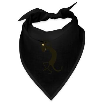 schleichendes Monster - Bandana Dreieckstuch - Schwarz - Vorne