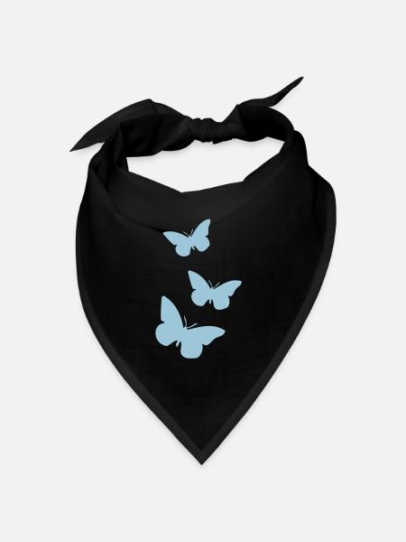 Schmetterling - Bandana Dreieckstuch - Schwarz