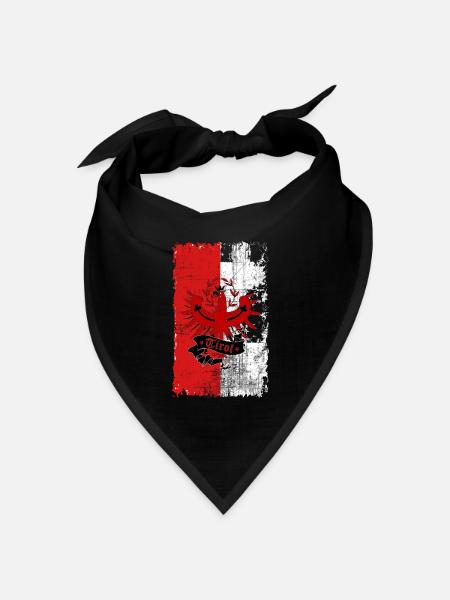 Retro Tirol - Bandana Dreieckstuch - Schwarz