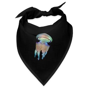 Quallen - Bandana Dreieckstuch - Schwarz - Vorne