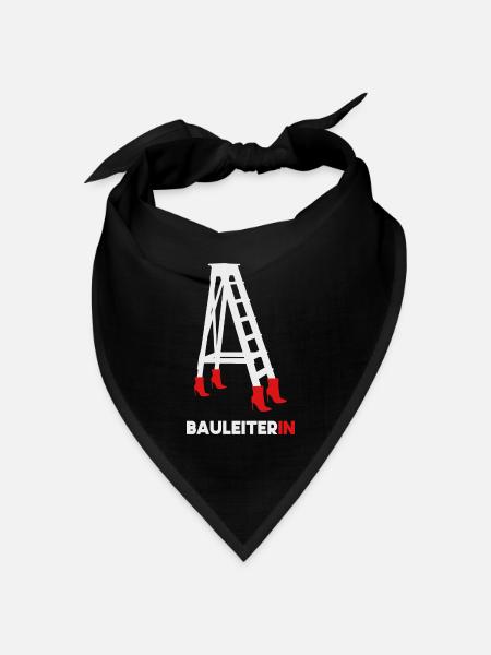 Bauleiterin Bauherrin Bauleiter Bauherr Hausbau - Bandana Dreieckstuch - Schwarz