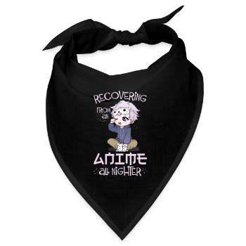 Anime Comic Japan Anime Zeichnen - Bandana Dreieckstuch - Schwarz - Vorne