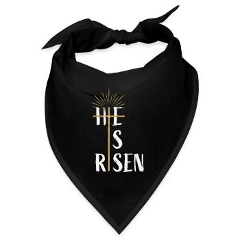 he is risen - Bandana Dreieckstuch - Schwarz - Vorne
