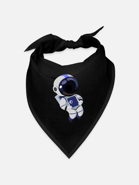 Astronaut - Bandana Dreieckstuch - Schwarz