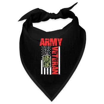 Military Soldier Veteran's Day - Thank You Army - Bandana Dreieckstuch - Schwarz - Vorne