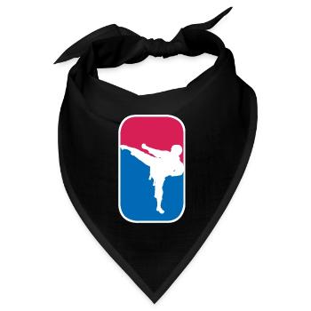 Kampfsport Kämpfer Karate Judo lustige Geschenk - Bandana Dreieckstuch - Schwarz - Vorne