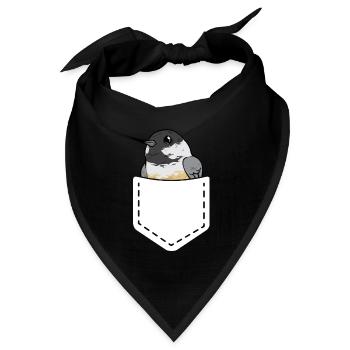 Meise Vogel Chickadee Vogelbeobachtung - Bandana Dreieckstuch - Schwarz - Vorne