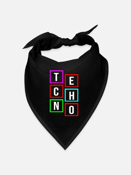 Techno-Logo - Bandana Dreieckstuch - Schwarz