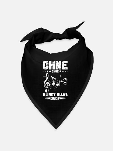 Chor Singen Chorleiter Sopransänger Chorsänger - Bandana Dreieckstuch - Schwarz