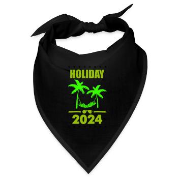 holiday 2024 urlaub - Bandana Dreieckstuch - Schwarz - Vorne