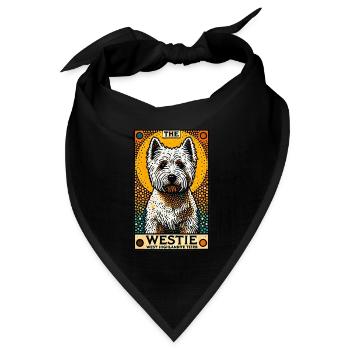 Westie - Bandana Dreieckstuch - Schwarz - Vorne