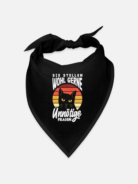 Sie stellen wohl gerne unnötige Fragen - Bandana Dreieckstuch - Schwarz