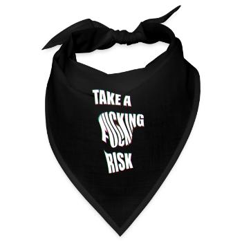 Take a Risk - Bandana Dreieckstuch - Schwarz - Vorne