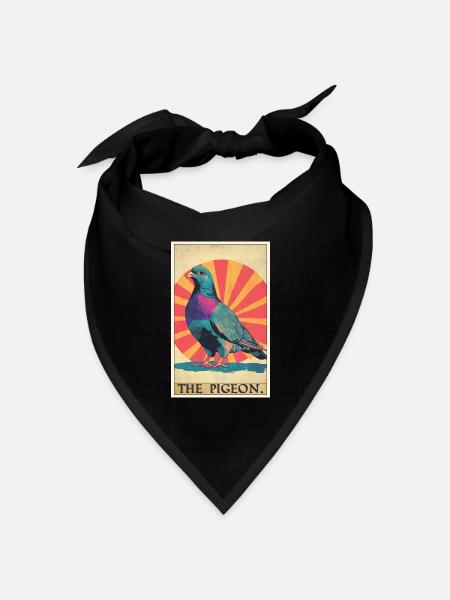 Tauben Taube - Bandana Dreieckstuch - Schwarz