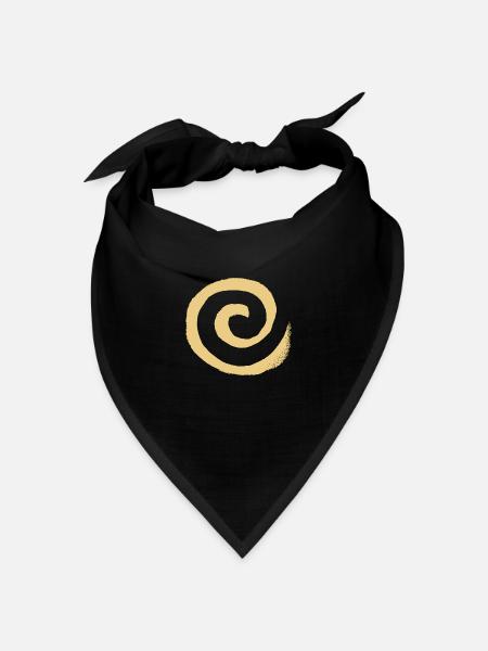 Spirale - Bandana Dreieckstuch - Schwarz