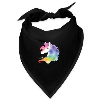 Unicorn - Bandana Dreieckstuch - Schwarz - Vorne