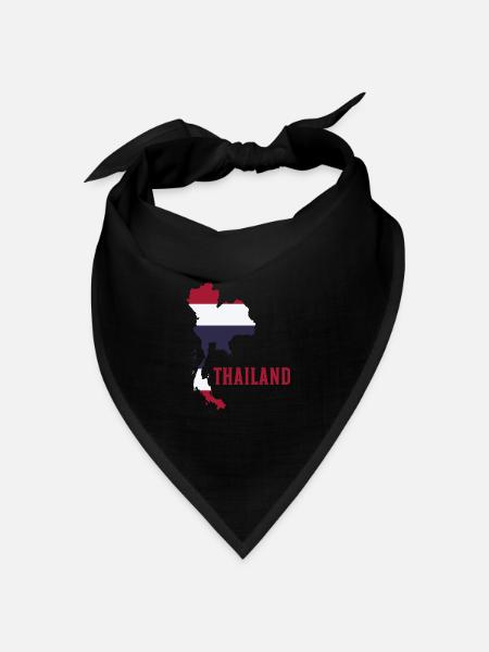 Thailand - Bandana Dreieckstuch - Schwarz